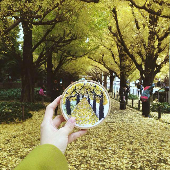 Sew Wanderlust: Instead Of Taking Photos, This Designer Embroiders Her Travels On-Site