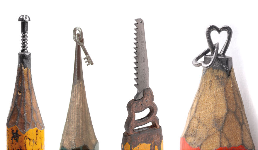 Tiny Pencil Tip Sculptures