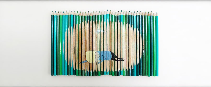 Carved Pencil Sculpture