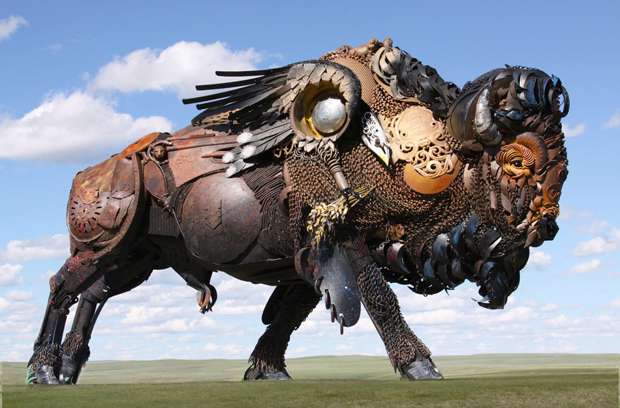 Life-size Buffalo Sculpture