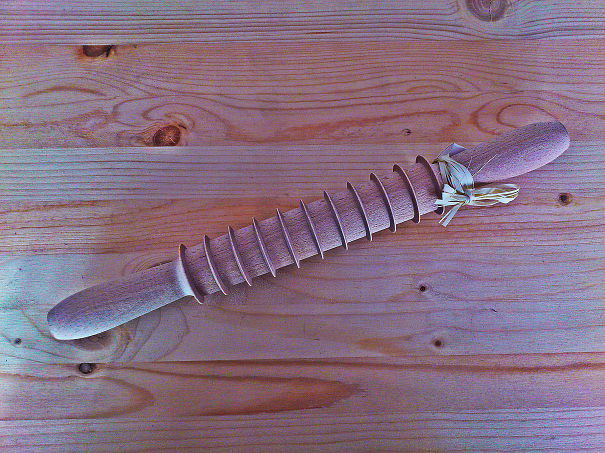 Beechwood Tagliatelle Cutter Rolling