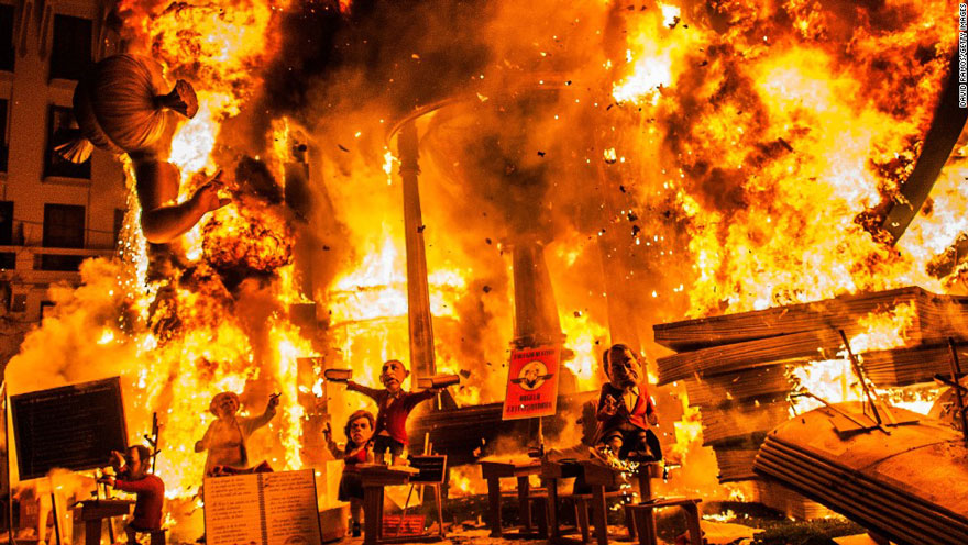 Las Fallas Festival Sculpture Burning (Spain)