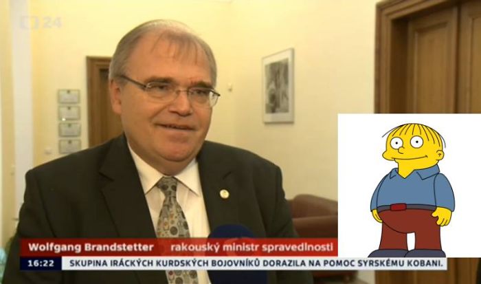 Austrian Justice Minister Looks Like Ralph Wiggum