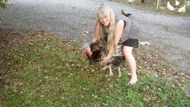 My Grey Hair Before Cancer With Tom My Yard Guard Bird.....