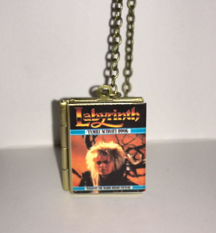 Labyrinth David Bowie Vintage Book Locket