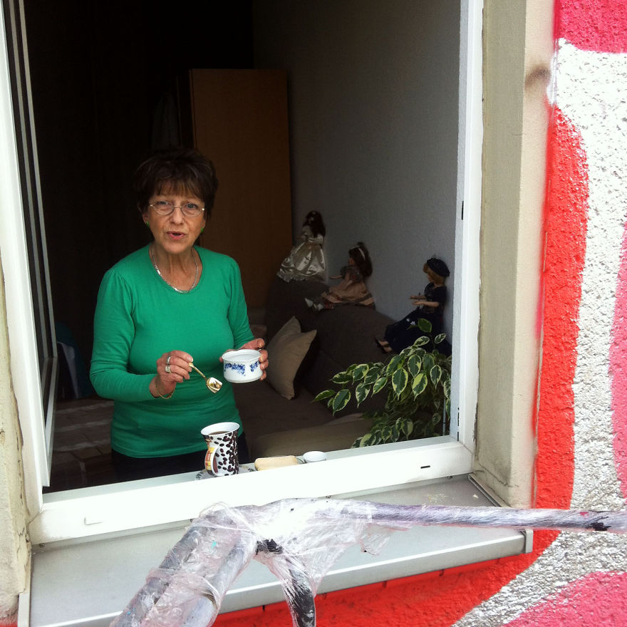 Honeycomb Of Life: I Turned A Dull Building In Germany Into Art Honeycomb Of Life: I Turned A Dull Building In Germany Into Art