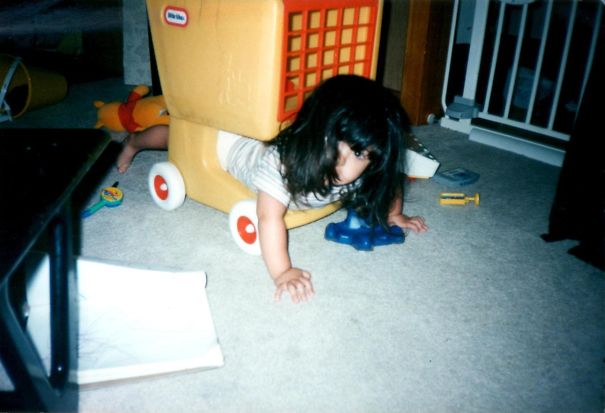 Little Aleena With Her Little Diaper Butt Stuck!