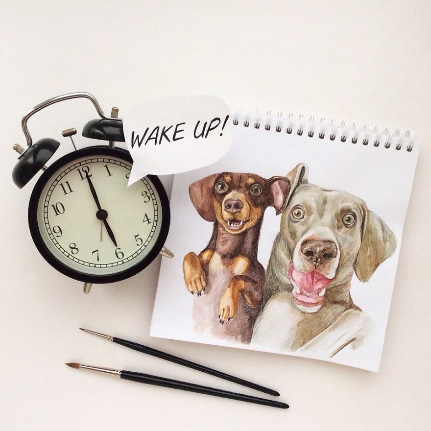 Russian Illustrator Turns Famous Instagram Dogs Into Drawings