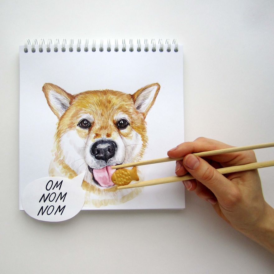 Russian Illustrator Turns Famous Instagram Dogs Into Drawings