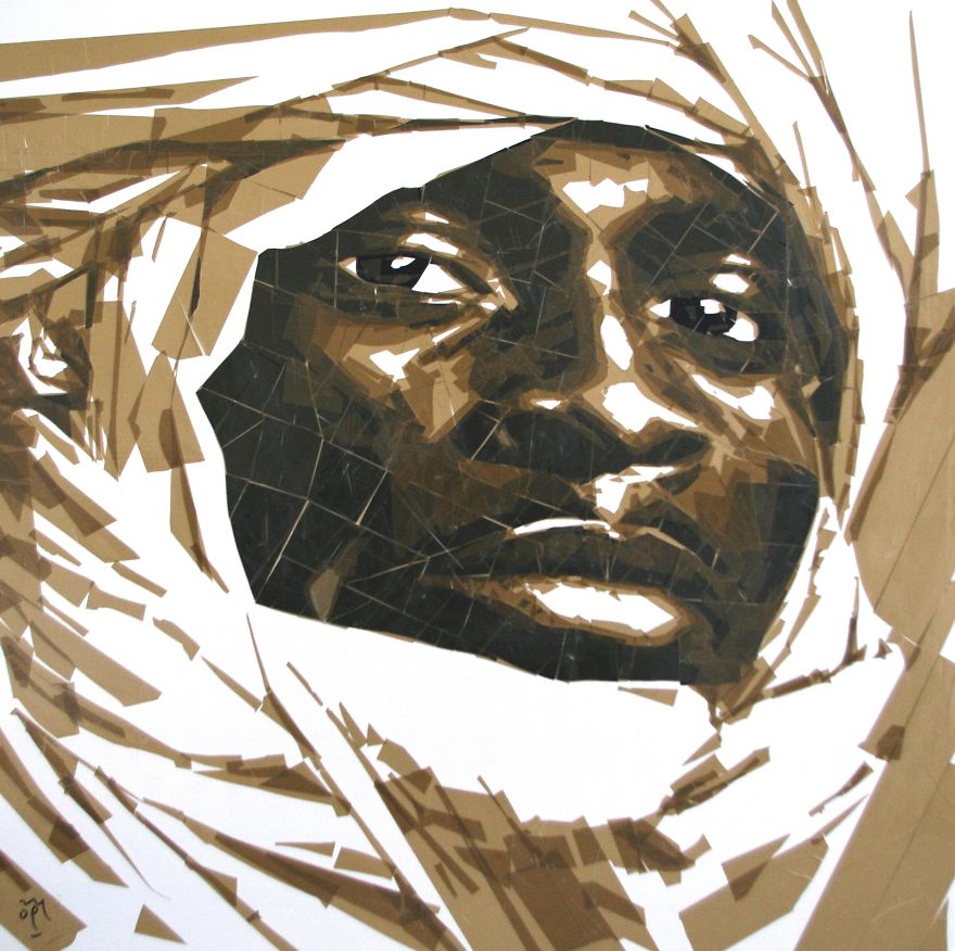 Artist Uses Packing Tape To Create Beautiful Portraits Of Moroccan People Artist Uses Packing Tape To Create Beautiful Portraits Of Moroccan People