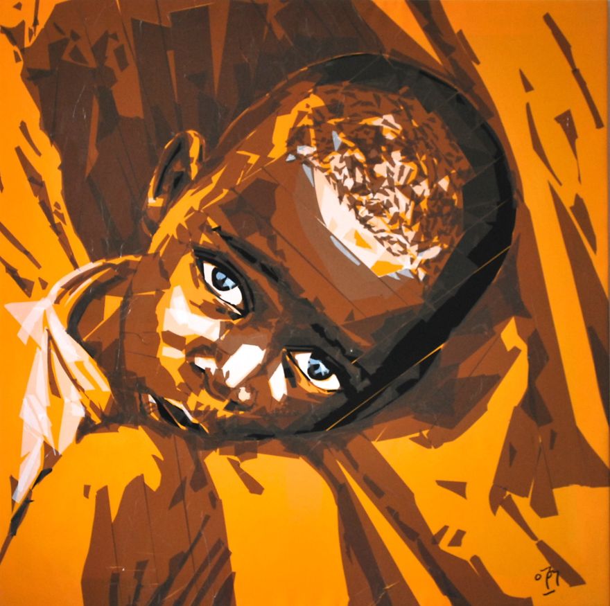 Artist Uses Packing Tape To Create Beautiful Portraits Of Moroccan People Artist Uses Packing Tape To Create Beautiful Portraits Of Moroccan People