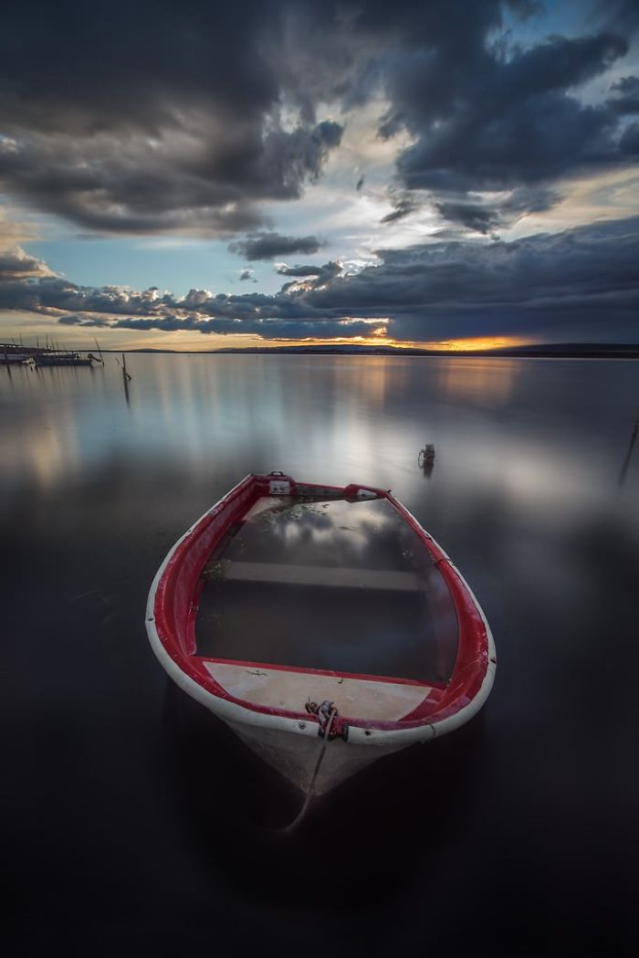 Boats At Sunset I Captured In France