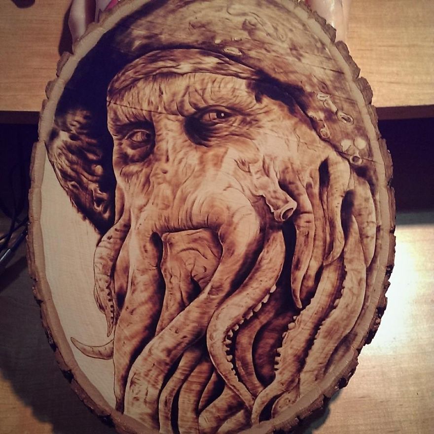 I Burn Movie Characters Onto Wood