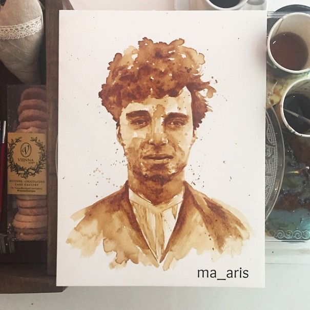 I Use Coffee To Draw Detailed Paintings Of My Favourite Characters I Use Coffee To Draw Detailed Paintings Of My Favourite Characters