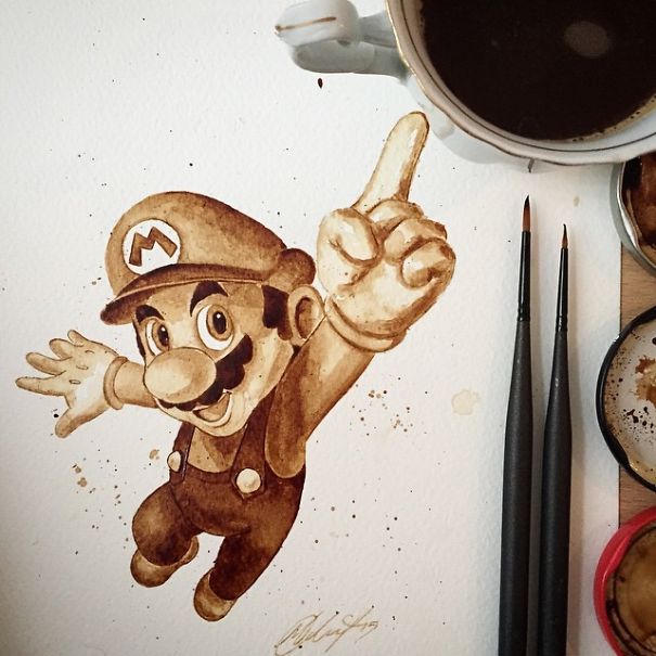 I Use Coffee To Draw Detailed Paintings Of My Favourite Characters I Use Coffee To Draw Detailed Paintings Of My Favourite Characters