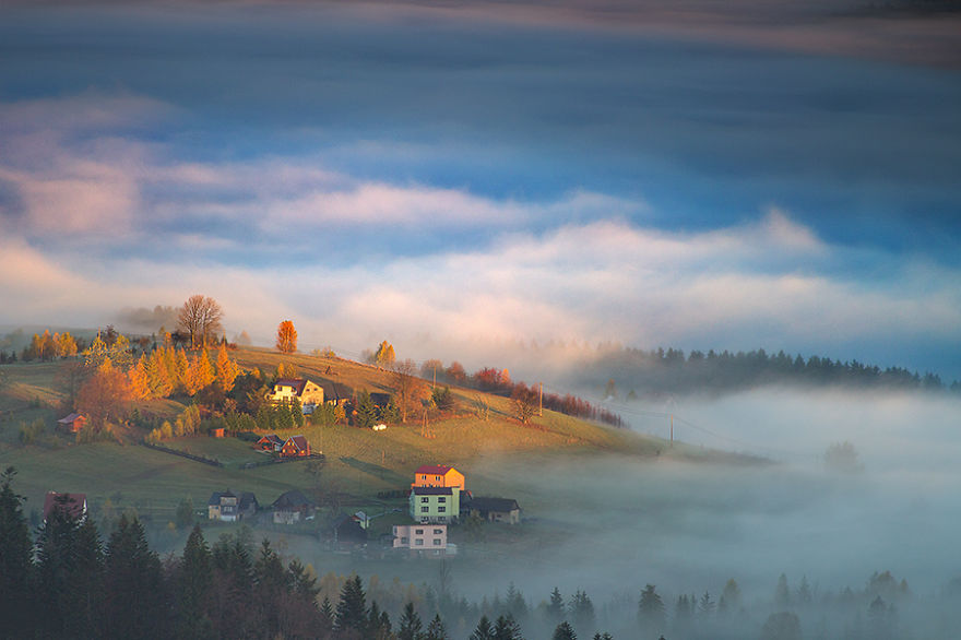 To Live In The Mists: Villages Of Poland And Italy Captured In The Mist