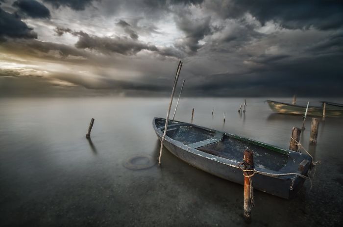 Boats At Sunset I Captured In France