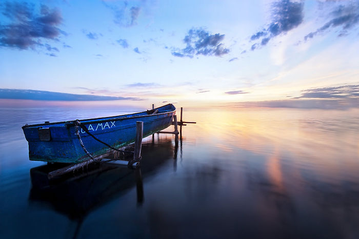 Boats At Sunset I Captured In France