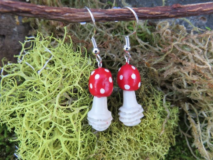 Fly Amanita Earrings