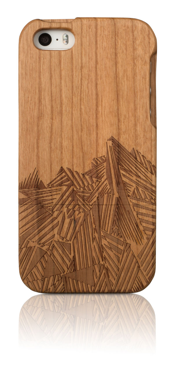 Scandinavian Hipster Geometrical Laser Cut Cherry Wood