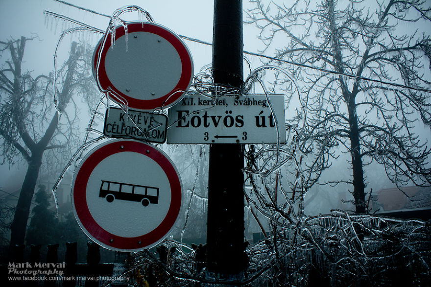 Frozen Apocalyptic Budapest After Ice Fog Frozen Apocalyptic Budapest After Ice Fog