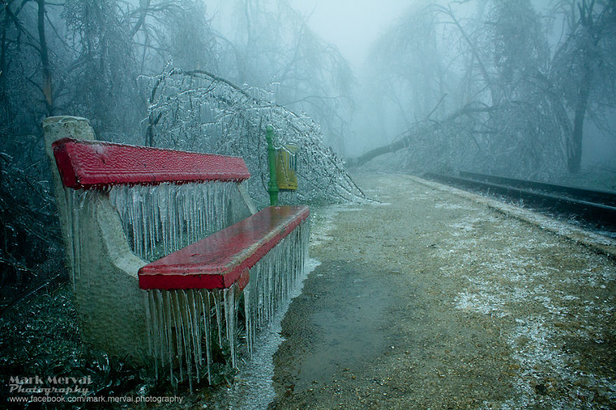 Frozen Apocalyptic Budapest After Ice Fog Frozen Apocalyptic Budapest After Ice Fog