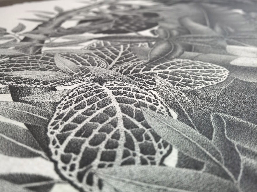 Into The Wild: This Piece Made Of Thousands Of Dots Took Me 380 Hours