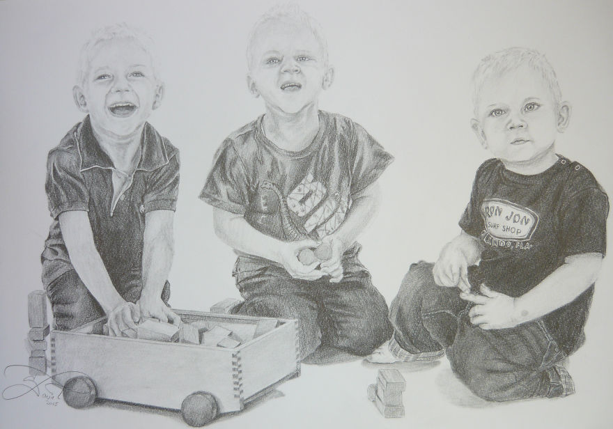 Graphite Drawings With 2b Pencil