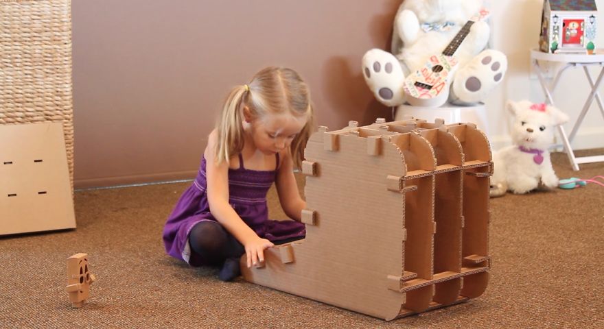 Recyclable Kids' Cardboard Furniture They Can Draw On Recyclable Kids' Cardboard Furniture They Can Draw On