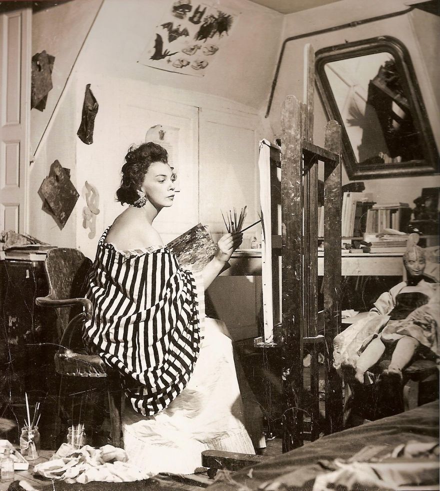Leonor Fini In Her Studio Rue Payenne, Paris, 1952