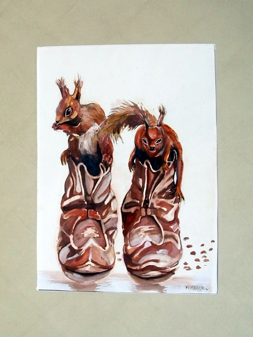 A Professional Painter And I Combined Our Works Into One Exhibition