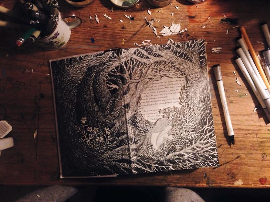 I Give New Life To Old Books That I Find In Thrift Stores I Give New Life To Old Books That I Find In Thrift Stores