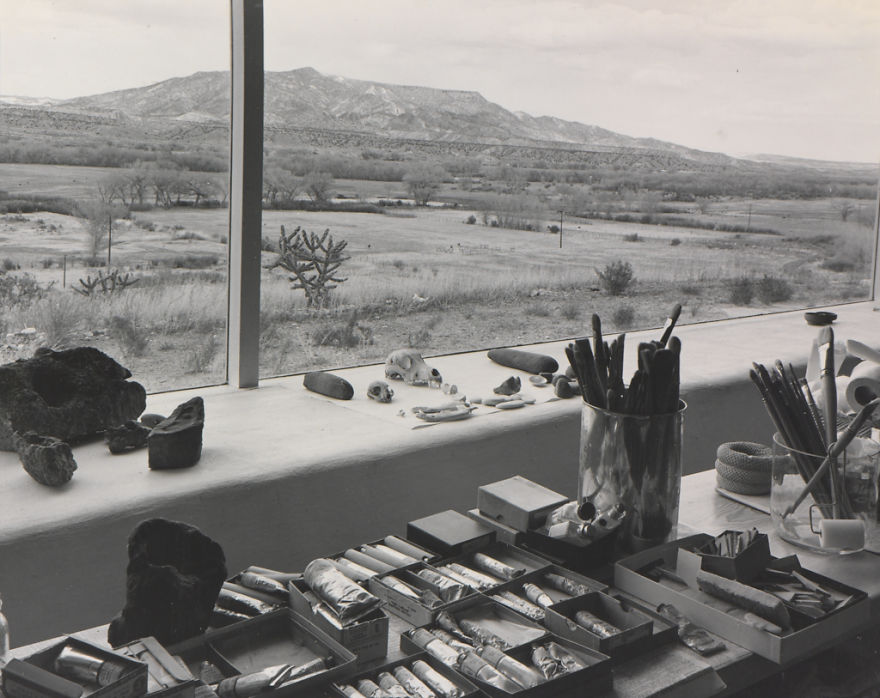 Studio Of Georgia O'keeffe Overlooking Chama Valley By Photographer Laura Gilpin