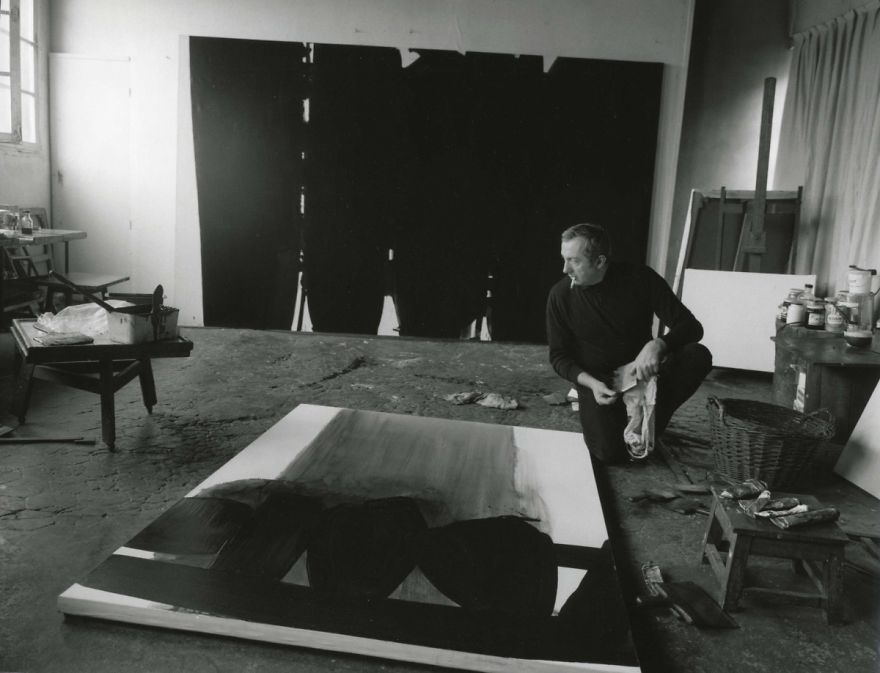 Pierre Soulages In His Atelier 1968 © Fritz Pitz