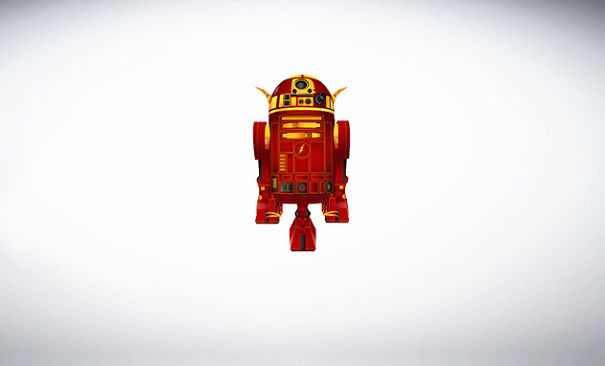 R2-d2 Meets Other Superheroes