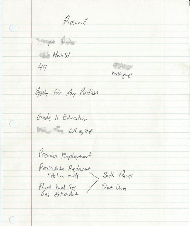 Resumes So Bad They're Almost Good... Almost