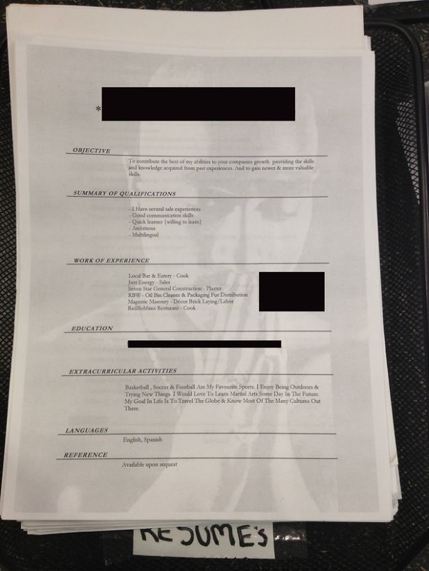 Resumes So Bad They're Almost Good... Almost