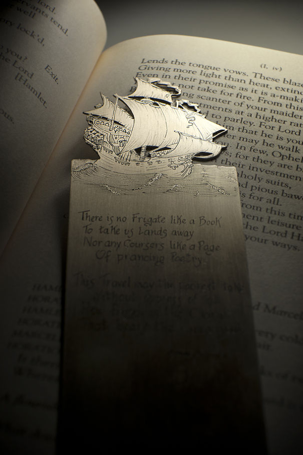 We Hand-Carve Silver Bookmarks Without Any Lasers