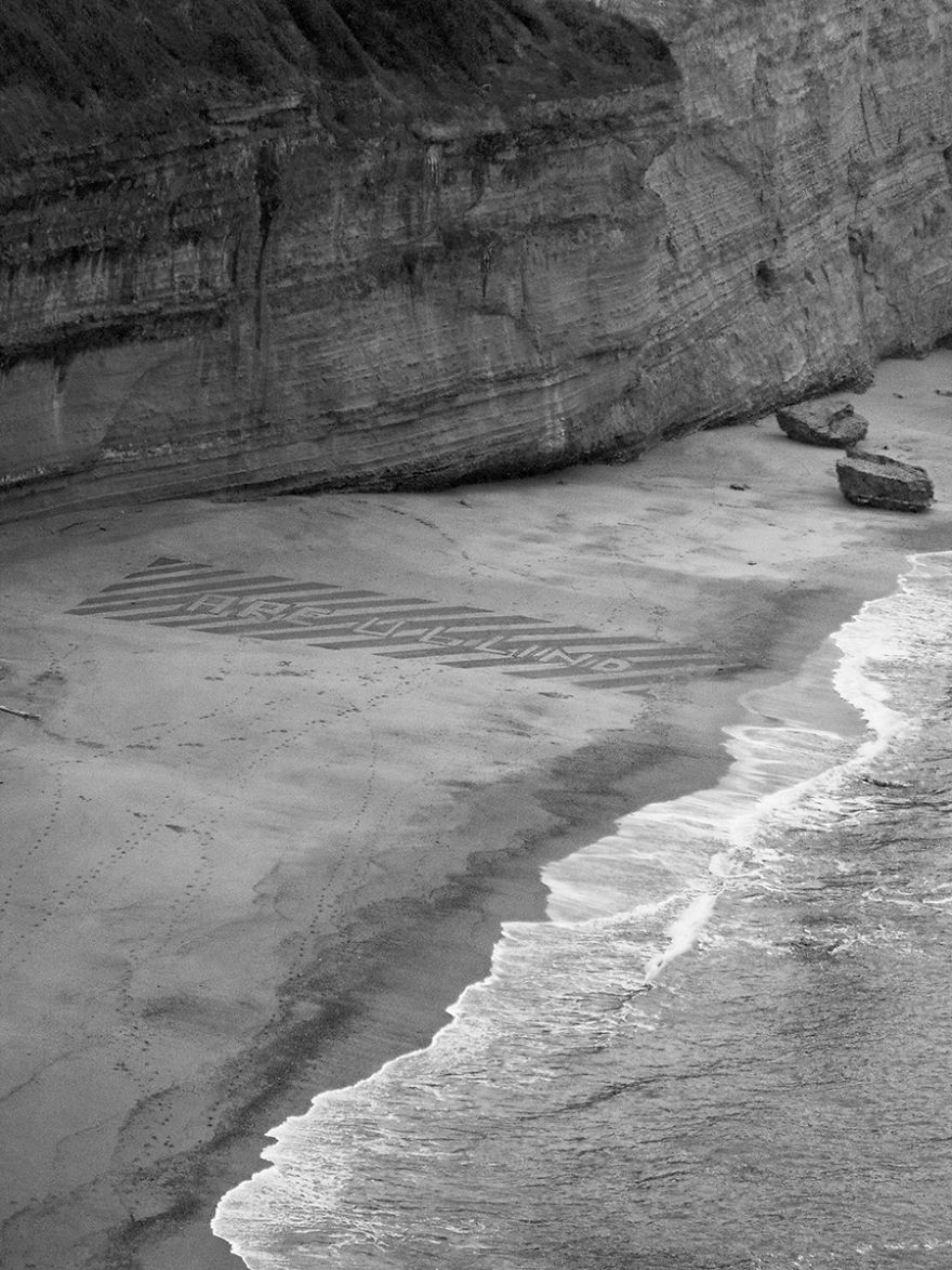 I Made Giant Sand Drawings On The Atlantic Coast