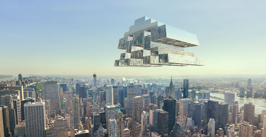 I Designed Space Invaders Using Google Street View Images From Places I Visited In The USA