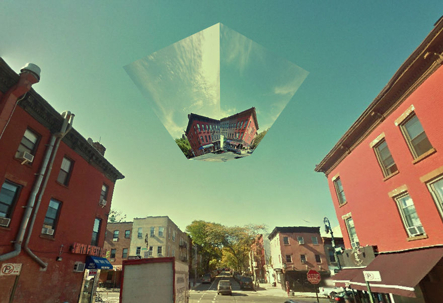 I Designed Space Invaders Using Google Street View Images From Places I Visited In The USA