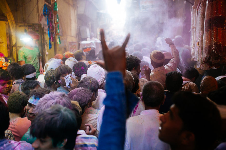 What It's Like To Celebrate Holi At The Craziest Place On Earth For It - Mathura, India