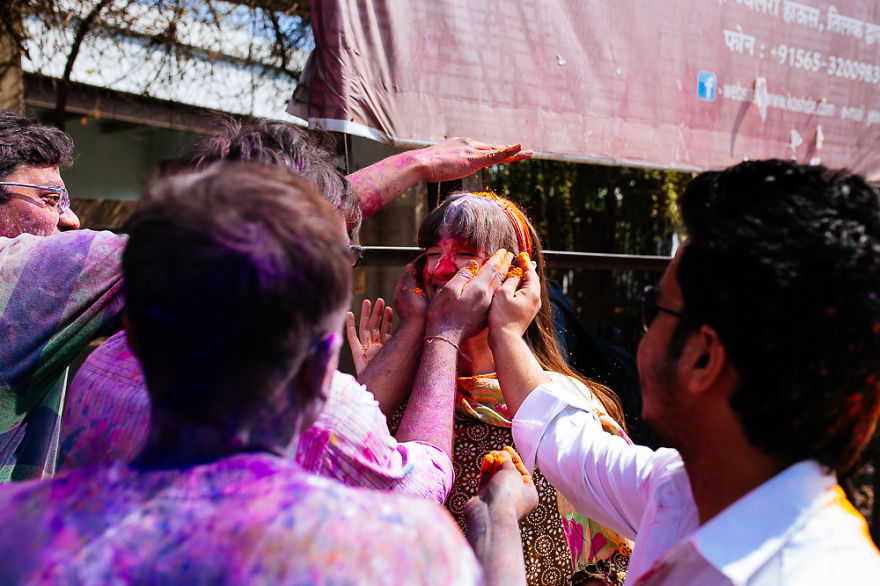 What It's Like To Celebrate Holi At The Craziest Place On Earth For It - Mathura, India