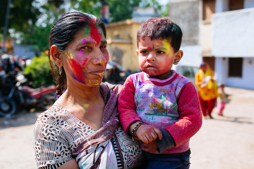 What It's Like To Celebrate Holi At The Craziest Place On Earth For It - Mathura, India