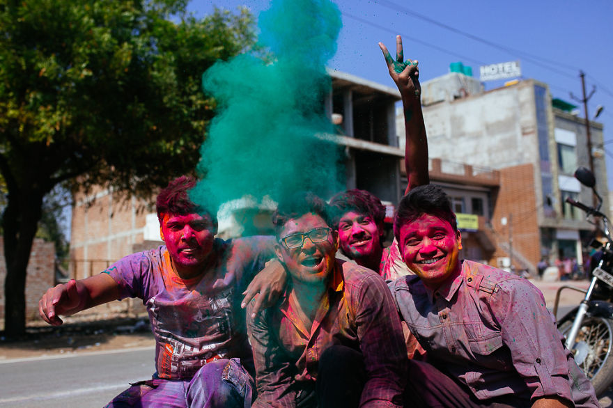 What It's Like To Celebrate Holi At The Craziest Place On Earth For It - Mathura, India