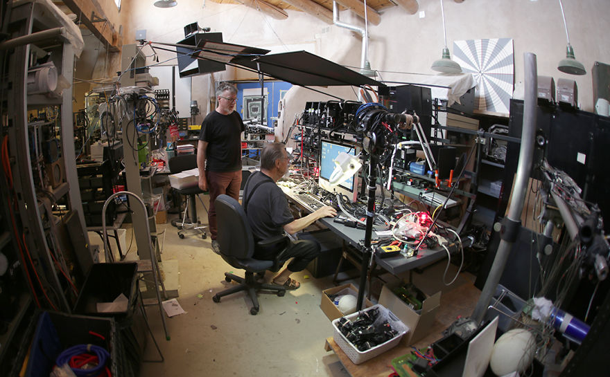 Woody Vasulka At Work In His Santa Fe Studio