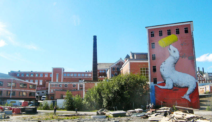 Seal Playing With Oil