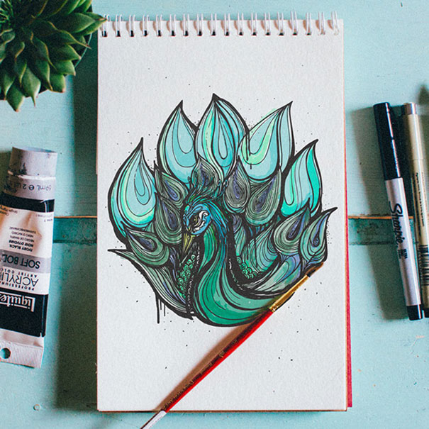 Illustration of a peacock from animal alphabet drawings, showcasing creative art to teach the alphabet with animal letters. Illustration of a peacock from animal alphabet drawings, showcasing creative art to teach the alphabet with animal letters.