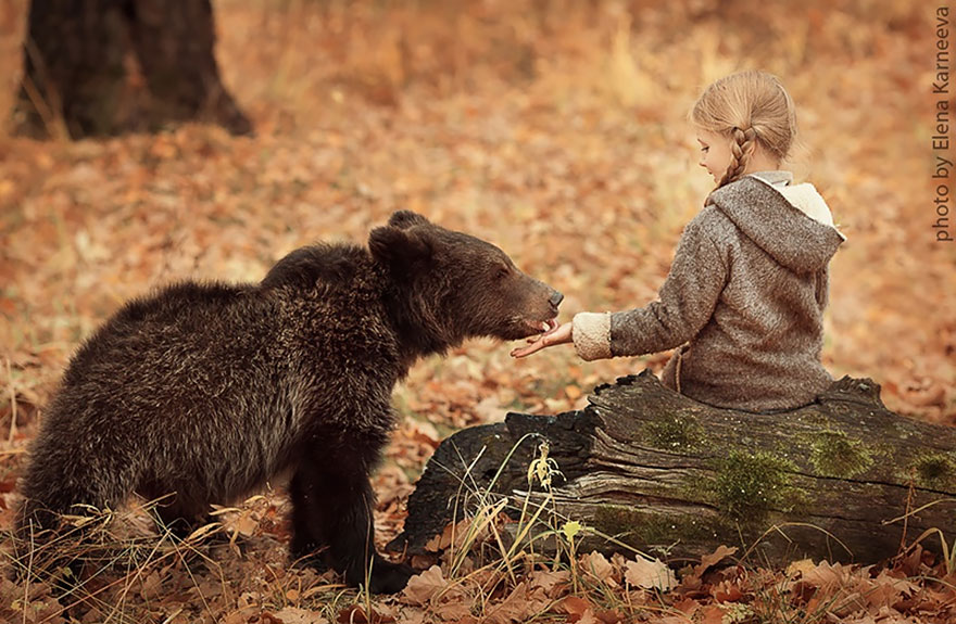 Children And Animals Cuddle In Adorable Photoshoots By Elena Karneeva