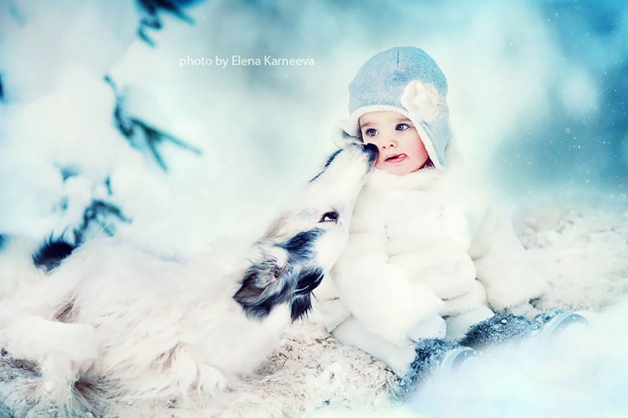 Children And Animals Cuddle In Adorable Photoshoots By Elena Karneeva